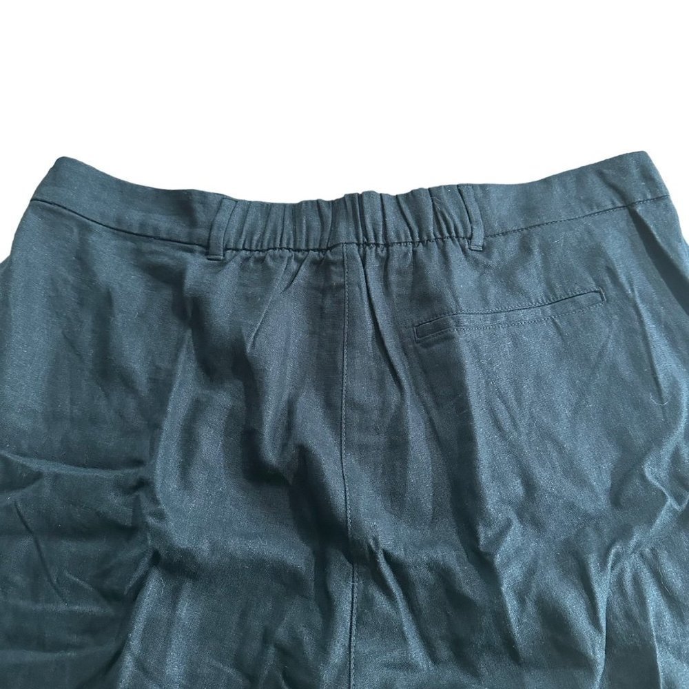 Old Navy Shorts Women 2x Black Linen Blend High Waisted Taylor Trouser Shorts - Picture 6 of 15